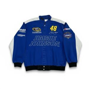 Jimmie Johnson NASCAR Racing Lowe’s Jacket # 48 Blue Size XL